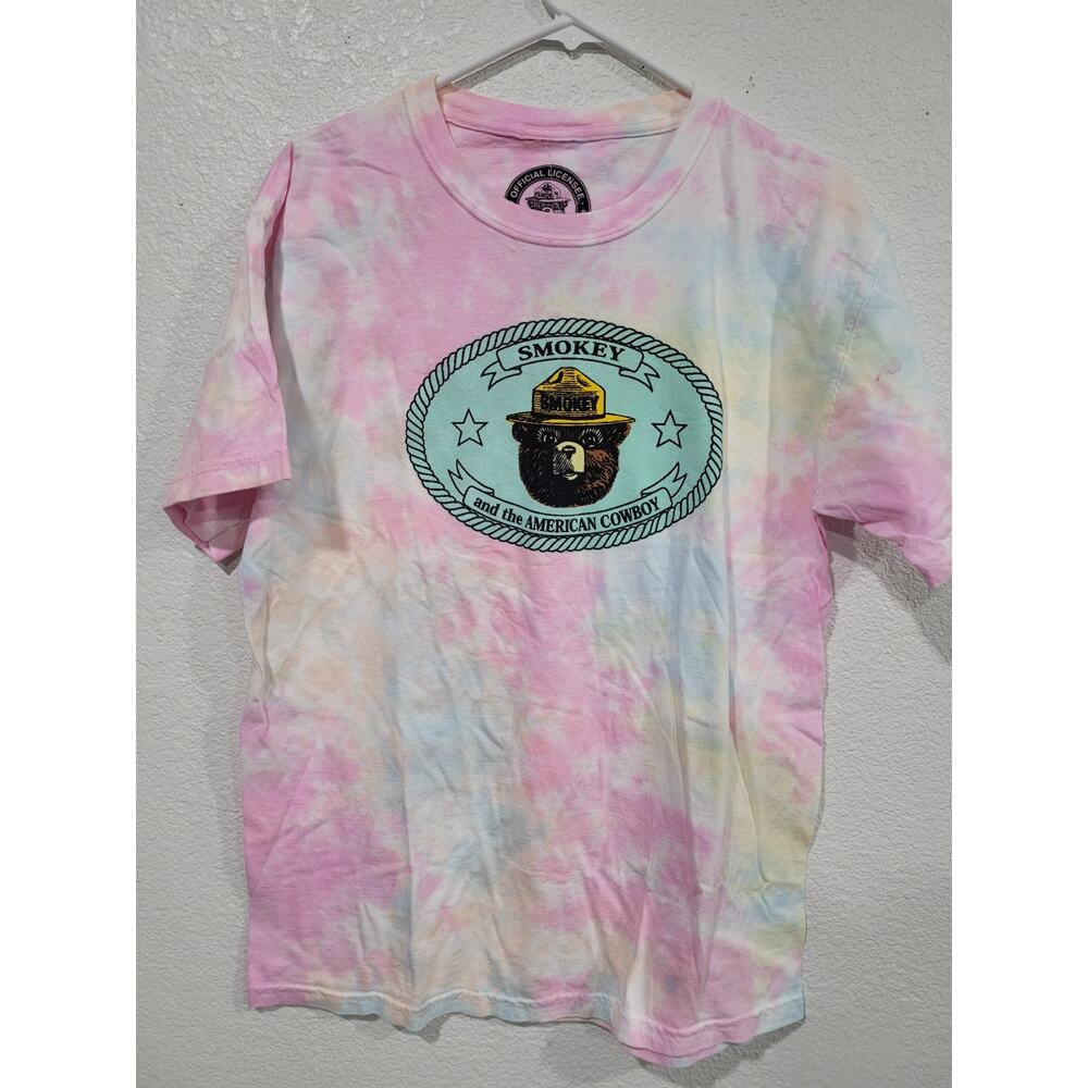 Smokey the Bear Forever 21 Tie Dye Women's T-Shirt Plus Size 0X #16